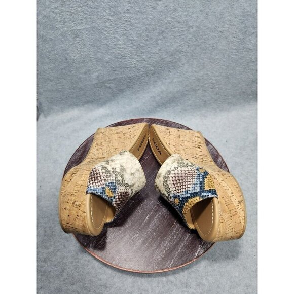Soda Womens Snake Print Cork Wedge Sandals Size 8 - Picture 11 of 12